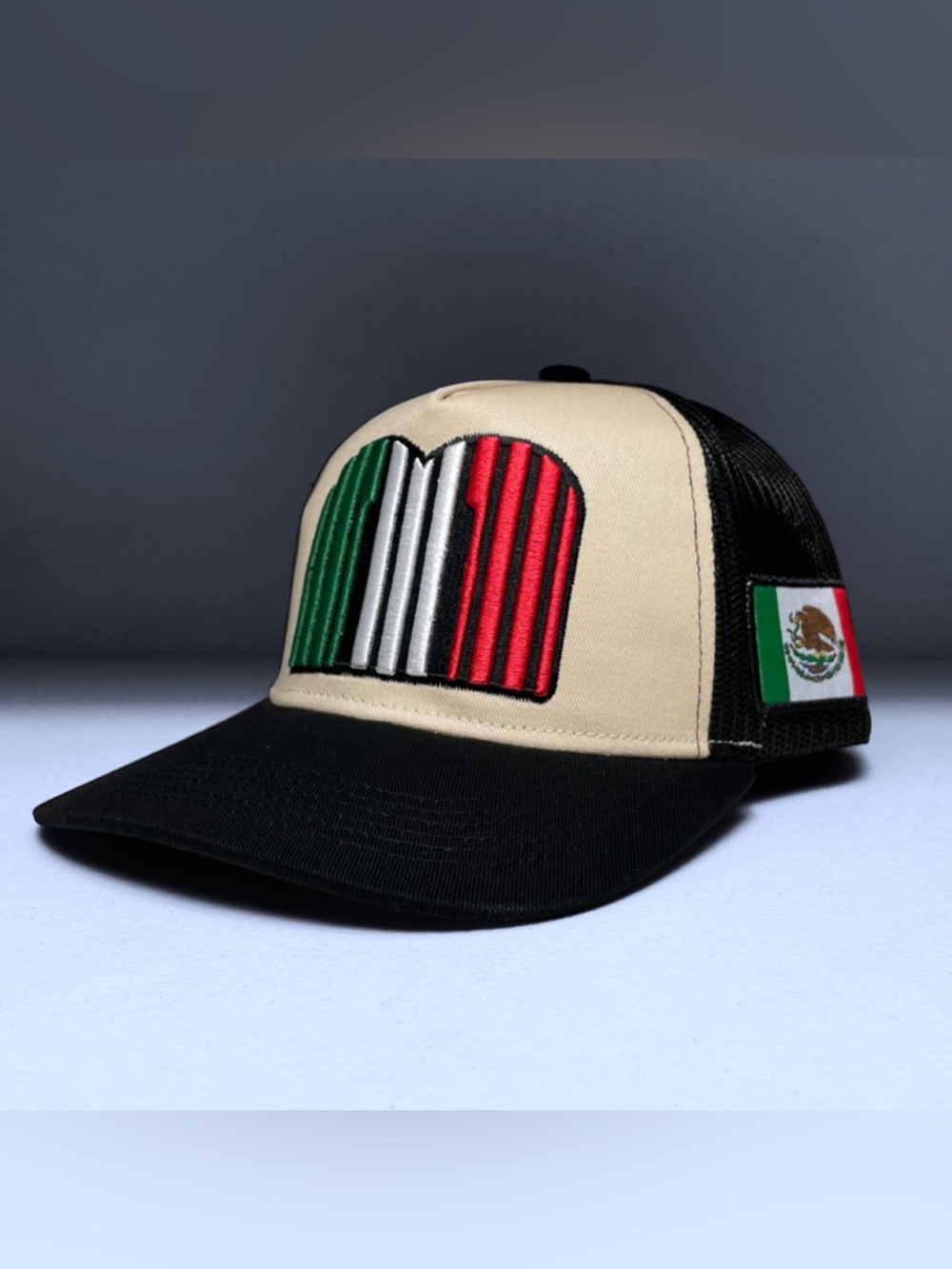 Gorra Snapback Baseball con Bandera de México Bordada Visera Plana